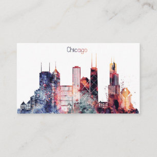 Chicago stadshorisont visitkort