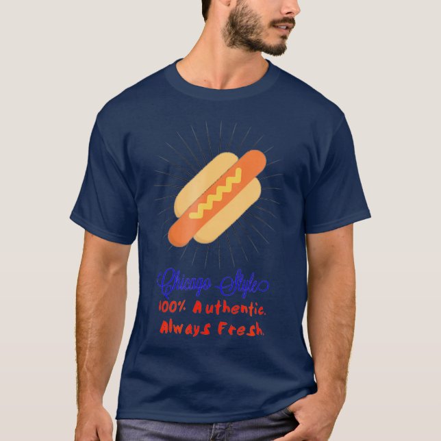 Chicago Stil Hett Hund Graphic T Shirt (Framsida)