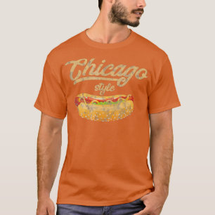 Chicago Stil Hett Hund Hotdog Gift T Shirt