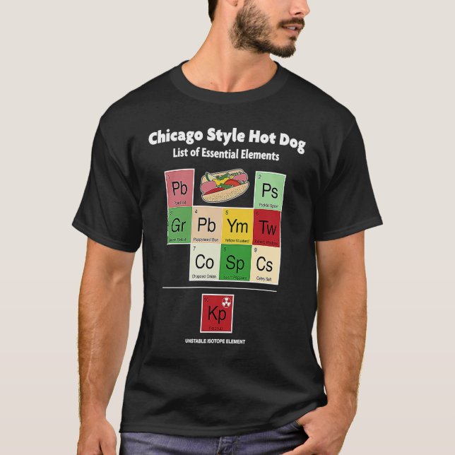 Chicago Stil Hett Hund List of Essential Inslag M T Shirt (Framsida)