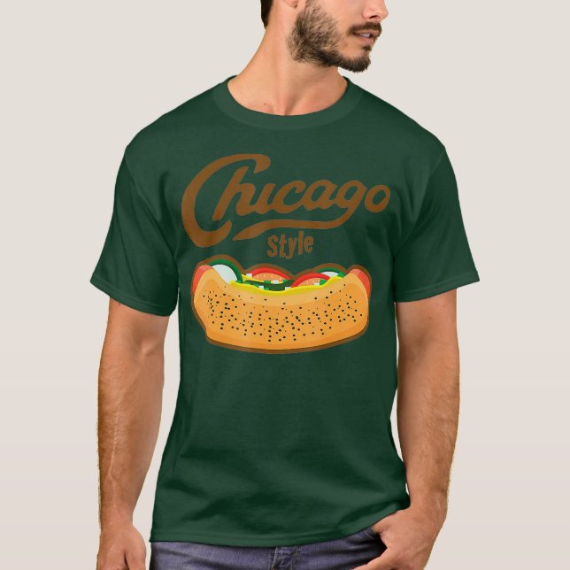 Chicago Stil Hett Hund Summer T Shirt (Framsida)