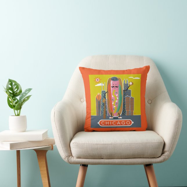 Chicago-Stil Hotdog Kudde (Stol)