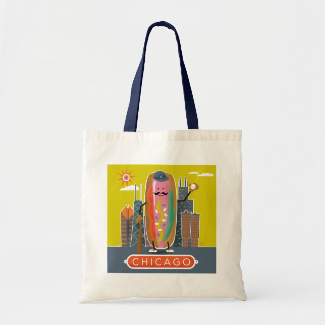 Chicago-Stil Hotdog Tygkasse (Framsidan)