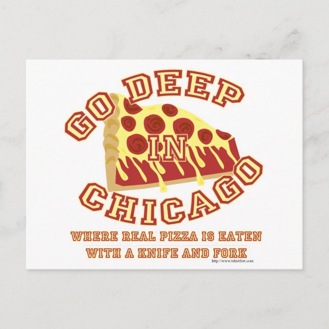 Chicago Stil Pizza Vykort (Framsida)