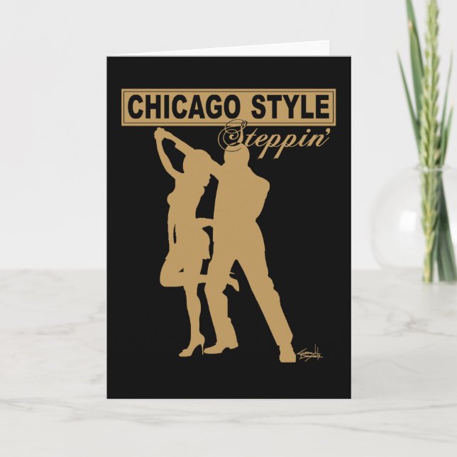 Chicago Stil Steppin' Greeting Card Kort (Framsida)