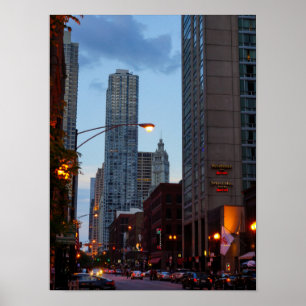 Chicago Street Scene Poster