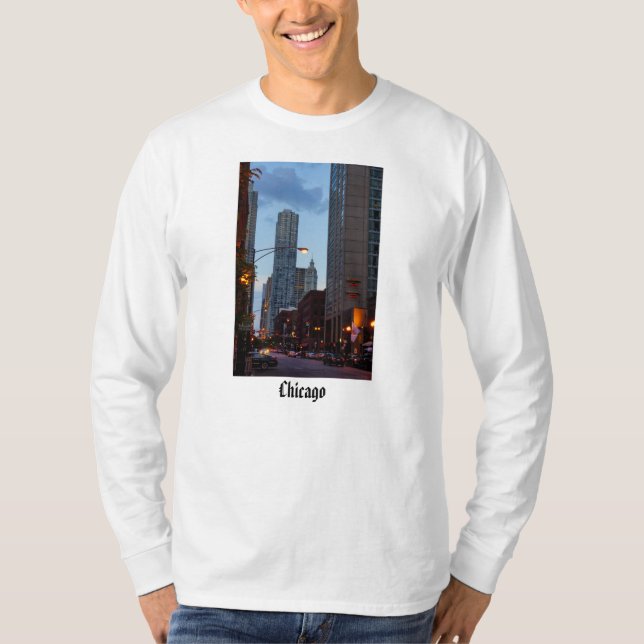 Chicago Street Scene T Shirt (Framsida)