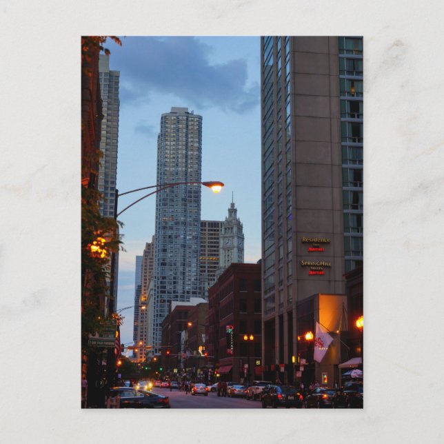 Chicago Street Scene Vykort (Framsida)