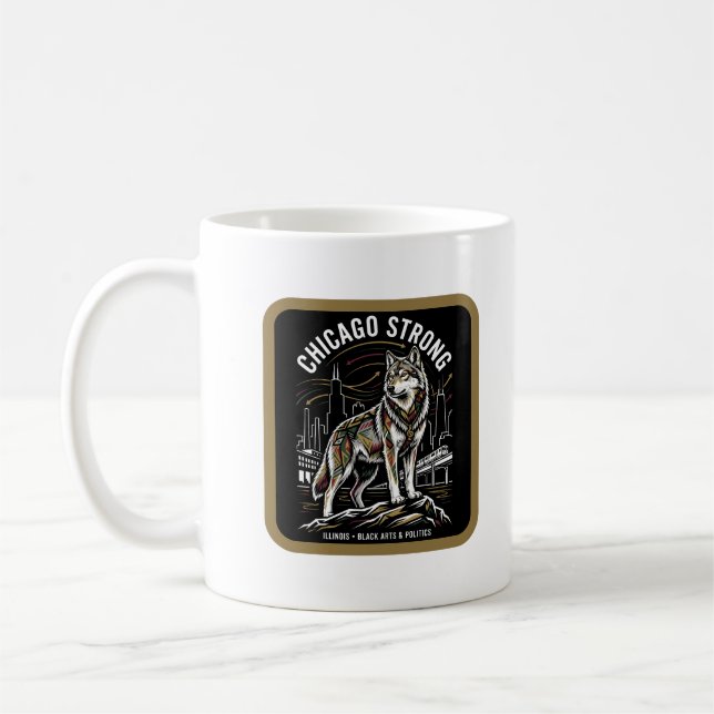 Chicago Strong Grå Varg Great Migration Kulturarv  Kaffemugg (Vänster)