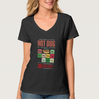 Chicago Style Hot Dog Periodiska Middags Tabell öv T Shirt