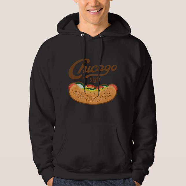 Chicago Style Hot Dog Summer  Hoodie (Framsida)