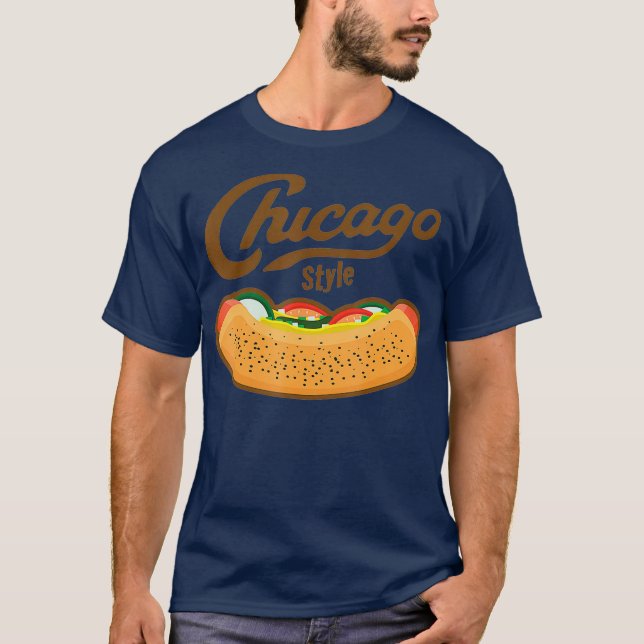 Chicago Style Hot Dog Summer T Shirt (Framsida)