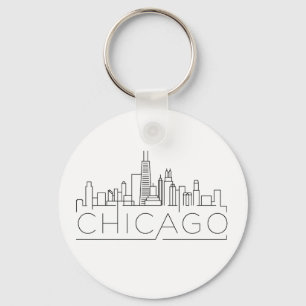 Chicago Stylized horisont Nyckelring