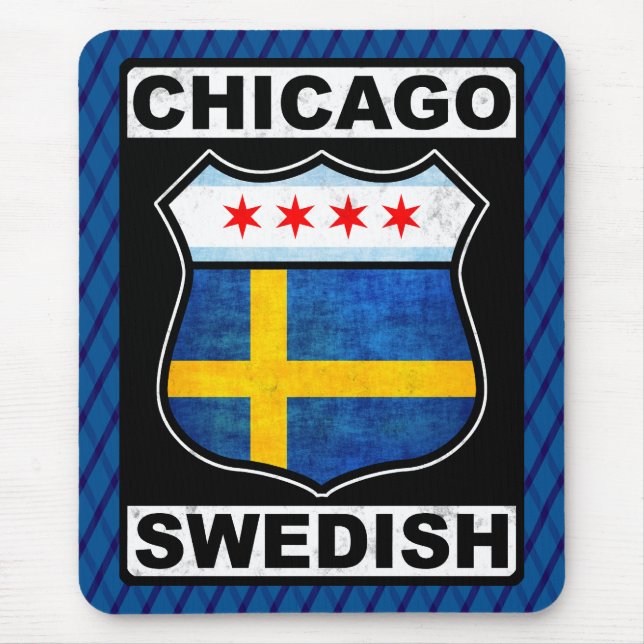 Chicago Swedish American Mousemat Musmatta (Framsidan)