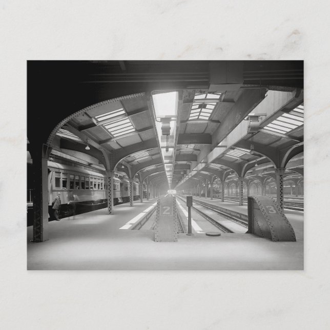 Chicago Tåg Station, 1920 Vykort (Framsida)