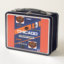 Chicago Team Design Metall Lunchbox