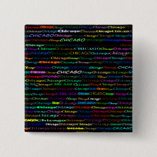 Chicago Text Design I-kvadratisk knapp