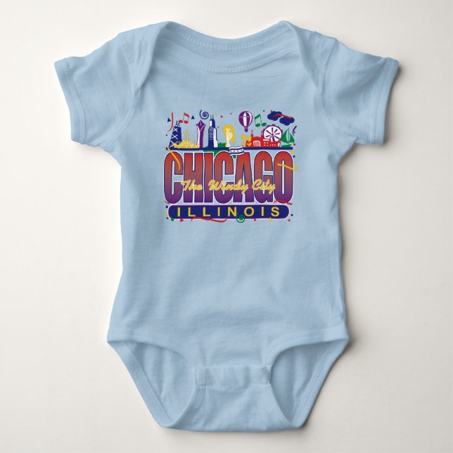 Chicago The Windy City T Shirt (Framsida)