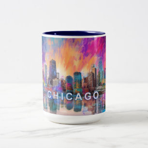 Chicago The Windy City Två-Tonad Mugg