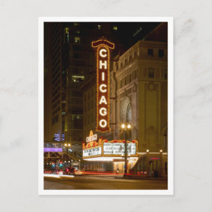 Chicago Theater, Chicago Illinois Travel Post Card Vykort