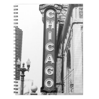 Chicago Theater Sign Anteckningsbok