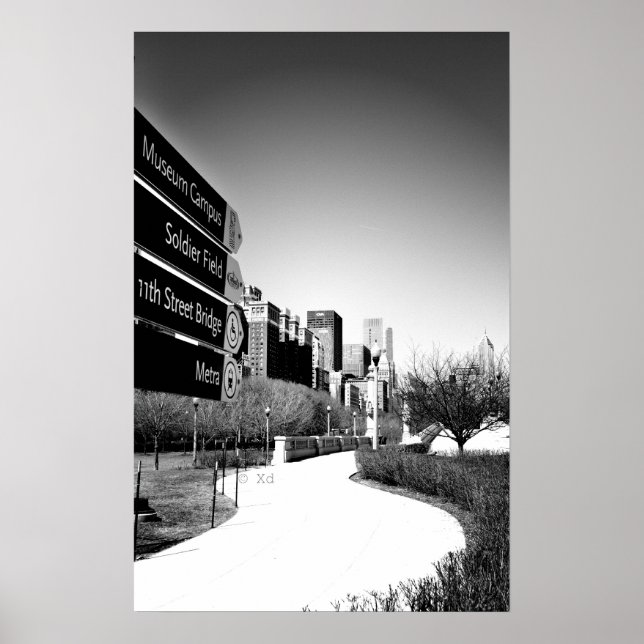 Chicago This way Poster/Wall Art Poster (Framsidan)