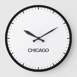 Chicago Time Zon Newsroom Stil Clock Stor Klocka