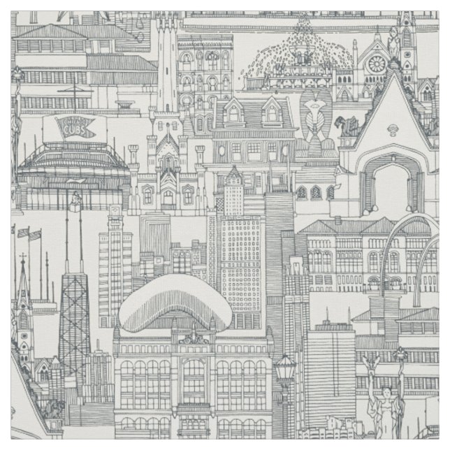 Chicago toile mörk grått pearl tyg (Provkarta)