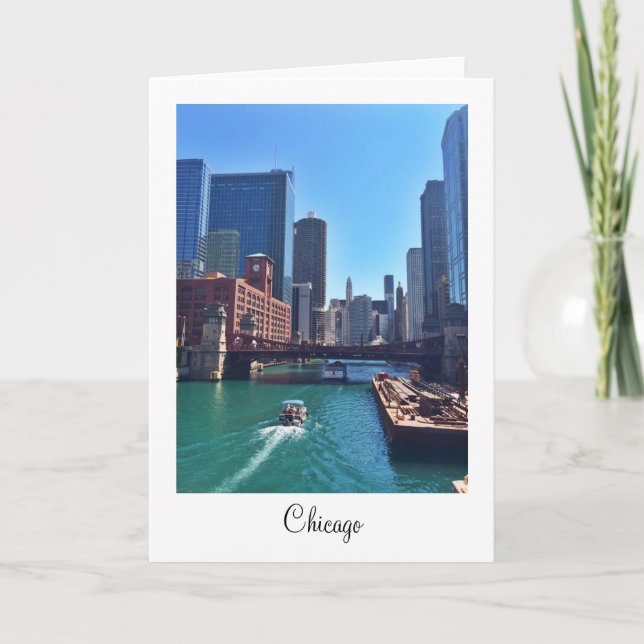 Chicago tomt hälsningkort kort (Framsida)