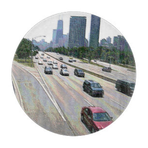 Chicago-trafik i sandsten