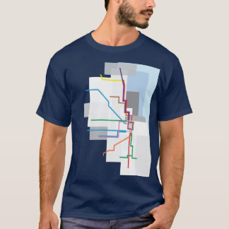 Chicago Transit Karta Sjö Graphic T Shirt