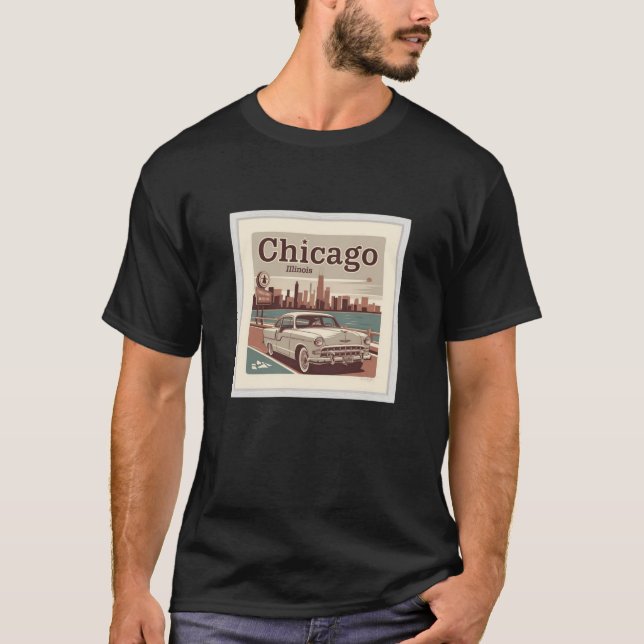 Chicago Travel Keepsaké T Shirt (Framsida)