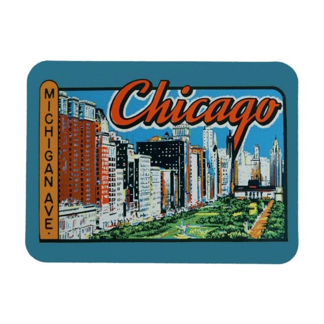 Chicago Travel Magnet (Horisontell)