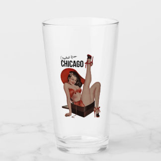 Chicago Travel Pint Glass Glaskopp
