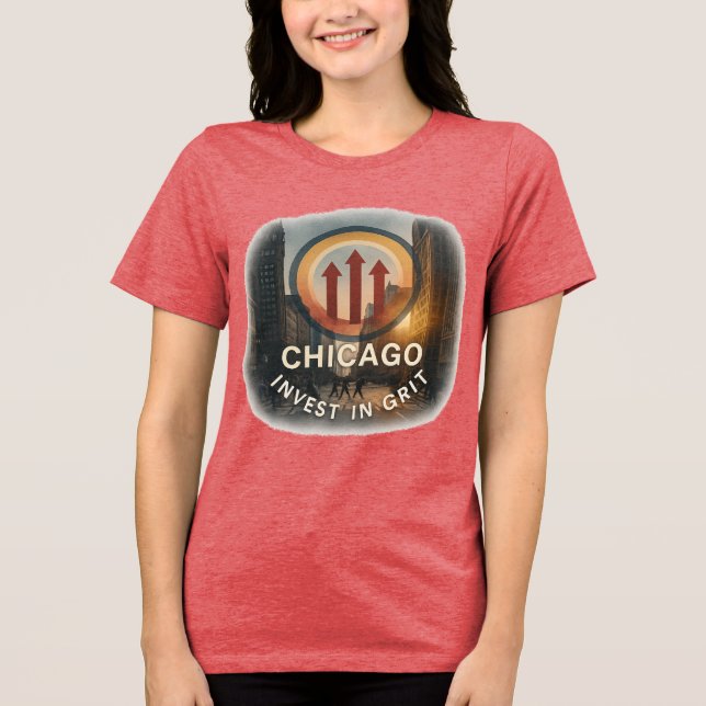 Chicago Tri-blend Tee | Featherlight Urban Grace (Framsida)
