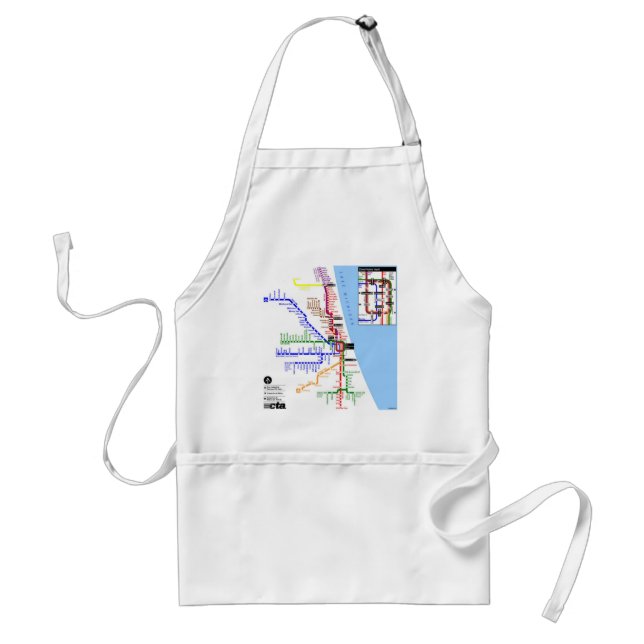 Chicago tunnelbanan Apron Förkläde (Framsidan)