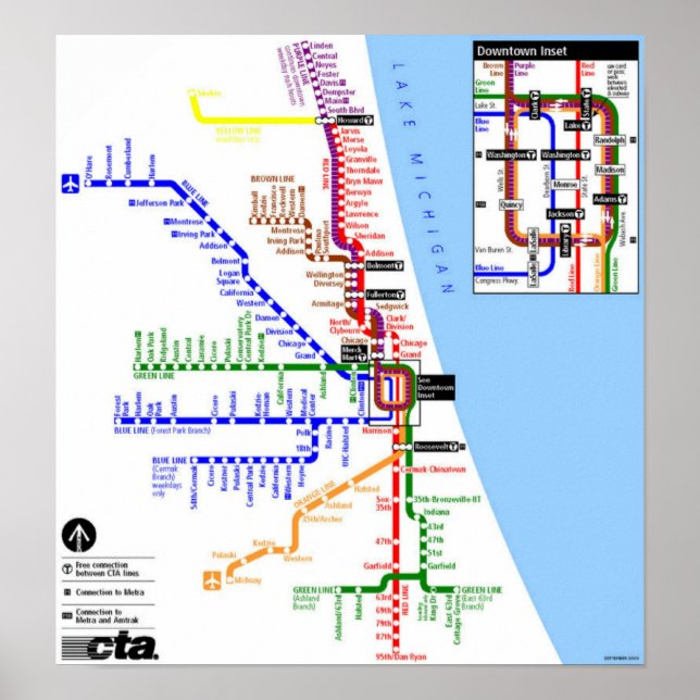 Chicago tunnelbanan Poster (Framsidan)