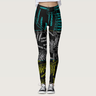 Chicago Tunnelbanan Tåg Vintage System Karta Route Leggings