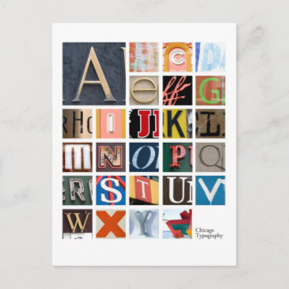 Chicago Typeography Vykort