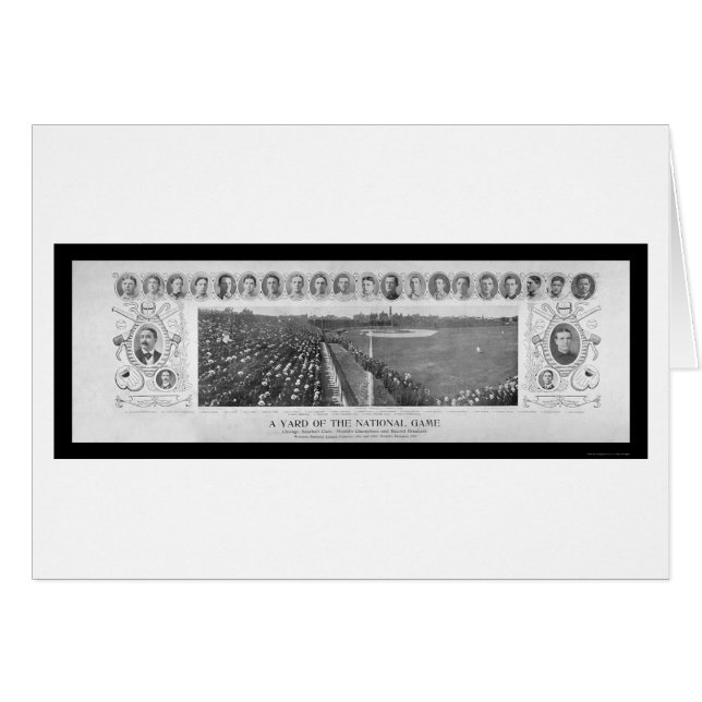 Chicago Unge Baseball Champions Photo 1907 Hälsningskort (Framsidan Horizontal)