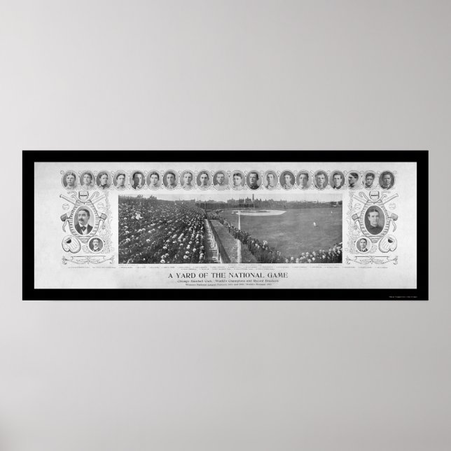 Chicago Unge Baseball Champions Photo 1907 Poster (Framsidan)