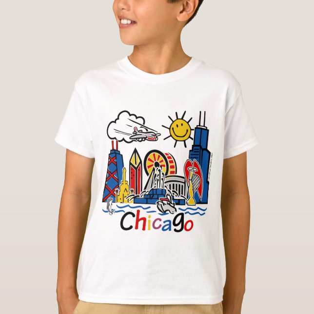 Chicago ungehorisont t-shirt (Framsida)