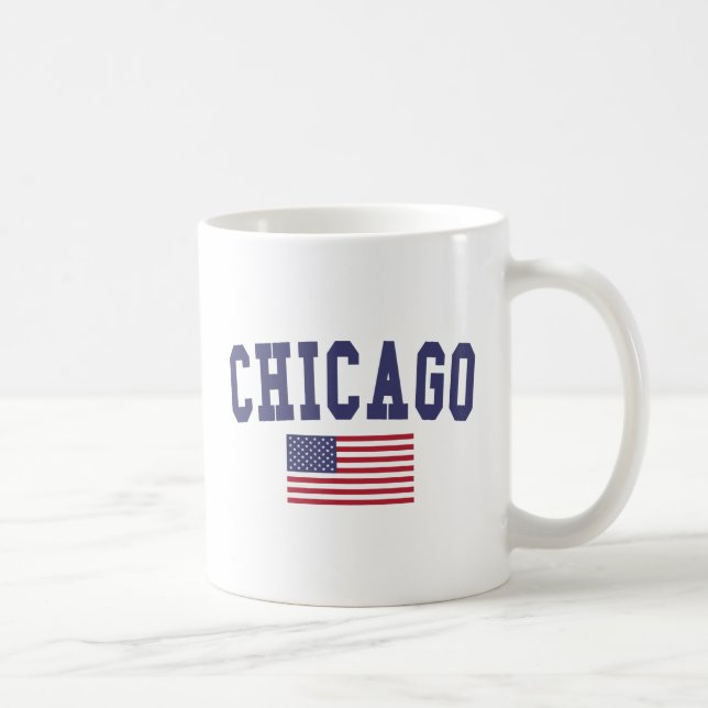 Chicago US Flagga Kaffemugg (Höger)