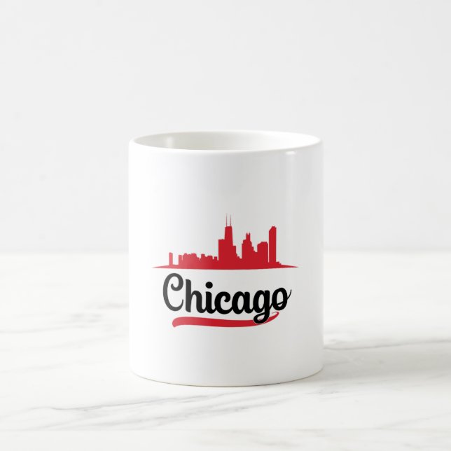 Chicago USA City Cityscape Skyline Funny Gift Kaffemugg (Center)