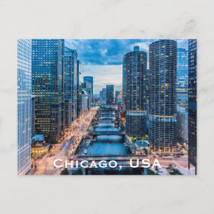 Chicago, USA Vintage Resor Tourism Lägg till Vykort