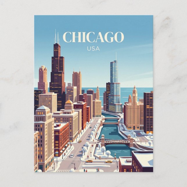 Chicago, USA Vykort (Framsida)