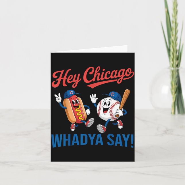 Chicago Vad Säger Du Rolig Baseboll Hotdog 4:e Jul Kort (Framsida)