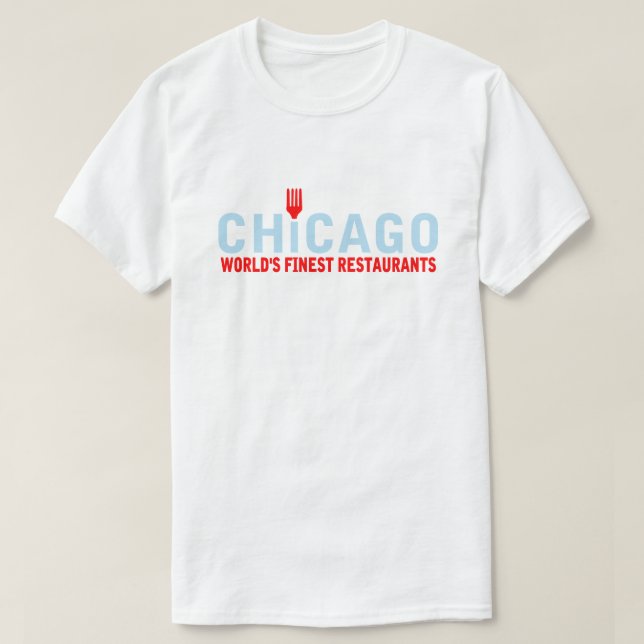 Chicago, världens finaste restauranger t shirt (Design framsida)
