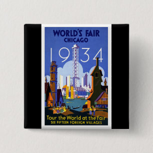 Chicago världs mässa 1934 knapp