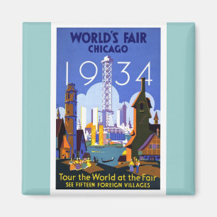 Chicago världs mässa 1934 magnet